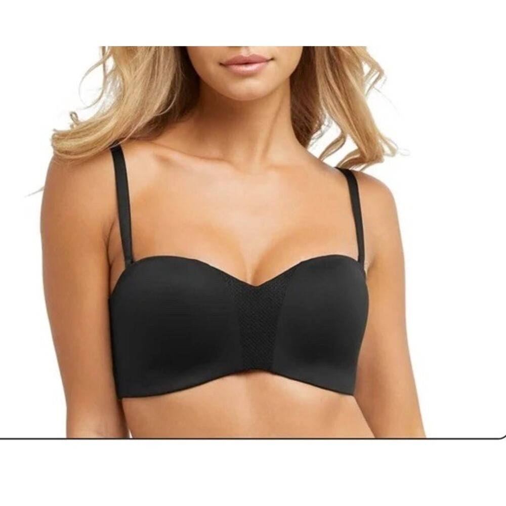 Maidensform SE0015 Bra Black 38C Padded Adjustable Removeable Straps